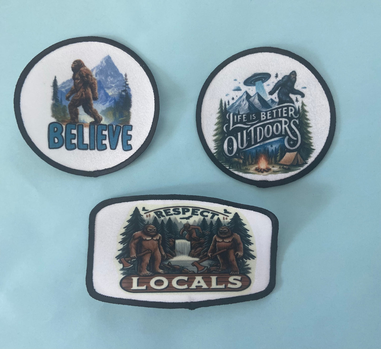 3-Pack of Bigfoot Sasquatch Patches