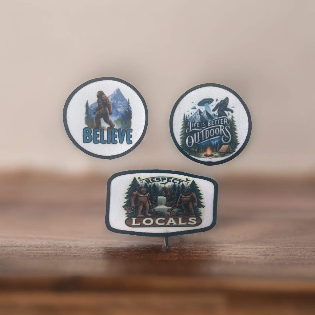 3-Pack of Bigfoot Sasquatch Patches