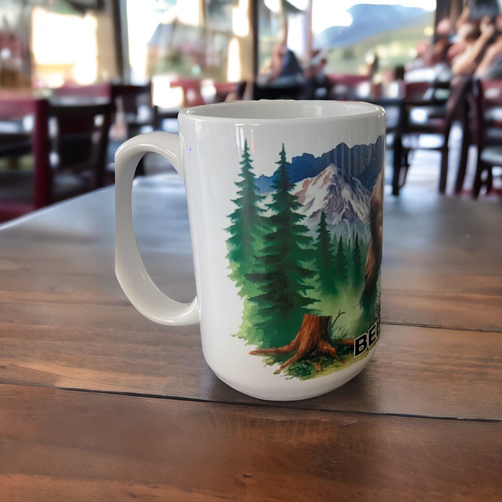 Believe Bigfoot Coffee Mug 15 oz