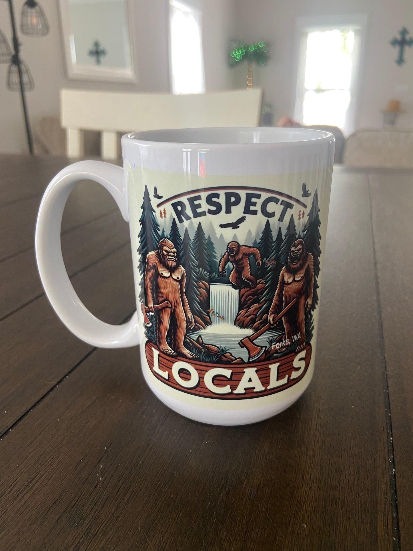 Respect the Locals Bigfoot Coffee Mug 15 oz