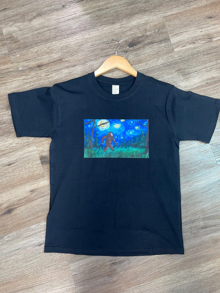 Sasquatch Starry Night T-Shirt