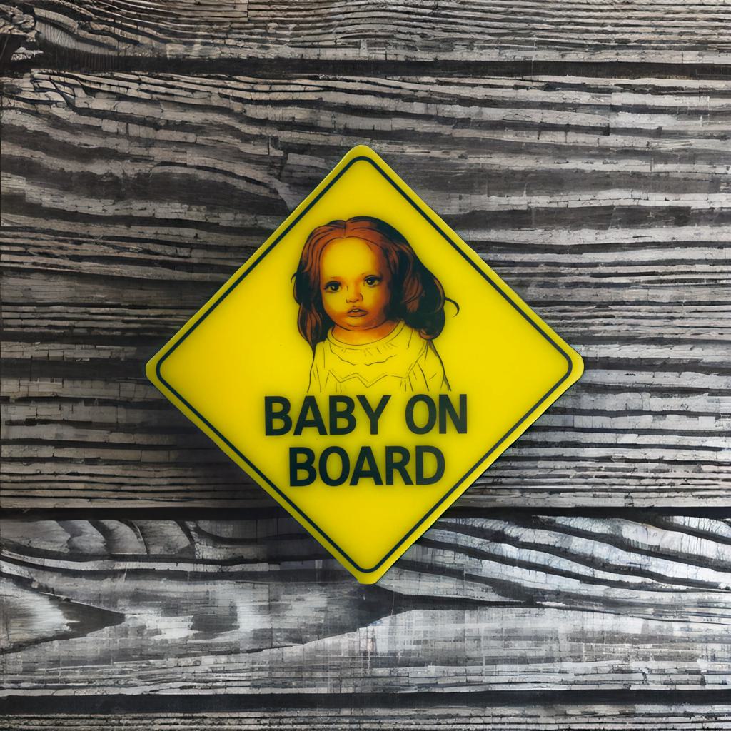 Chuckesmee Baby On Board Sign, Magnet and/or Ornaments
