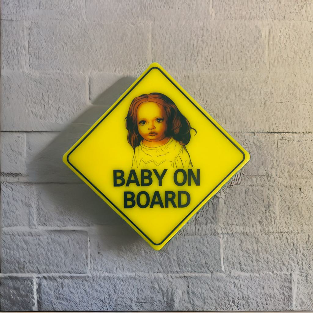 Chuckesmee Baby On Board Sign, Magnet and/or Ornaments