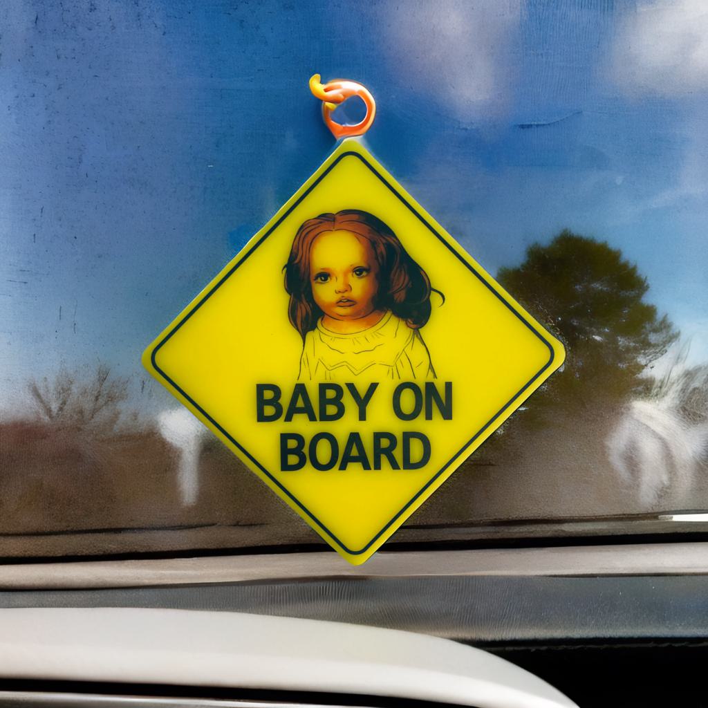 Chuckesmee Baby On Board Sign, Magnet and/or Ornaments
