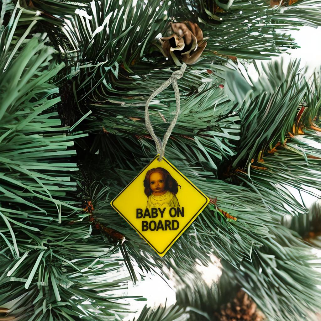 Chuckesmee Baby On Board Sign, Magnet and/or Ornaments