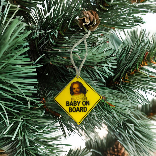 Chuckesmee Baby On Board Sign, Magnet and/or Ornaments