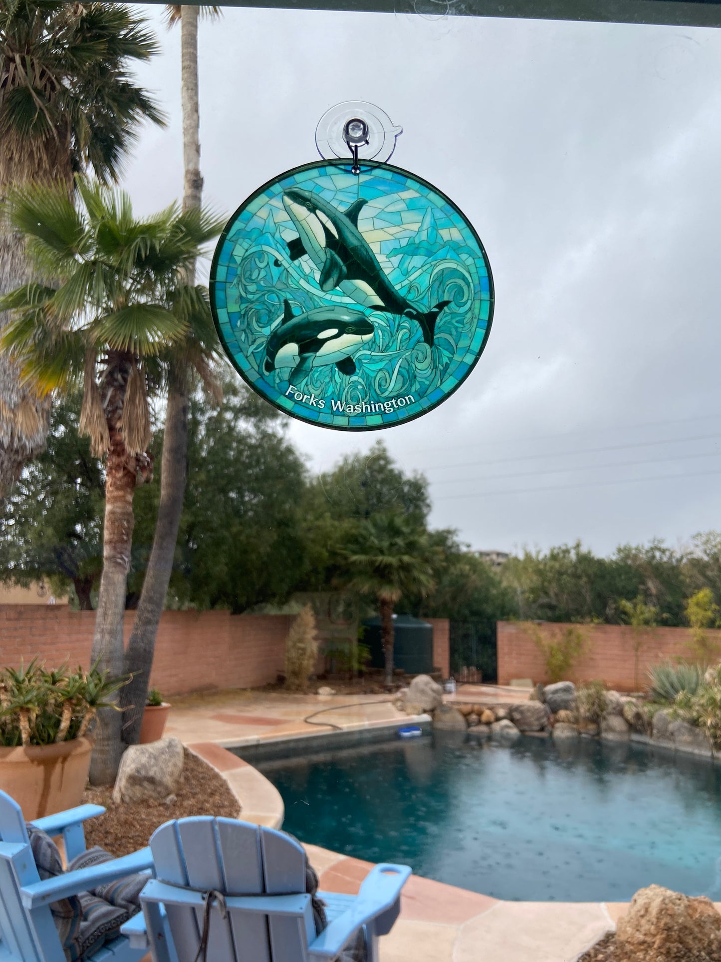 Whale Stained Glass Print Sunchatcher