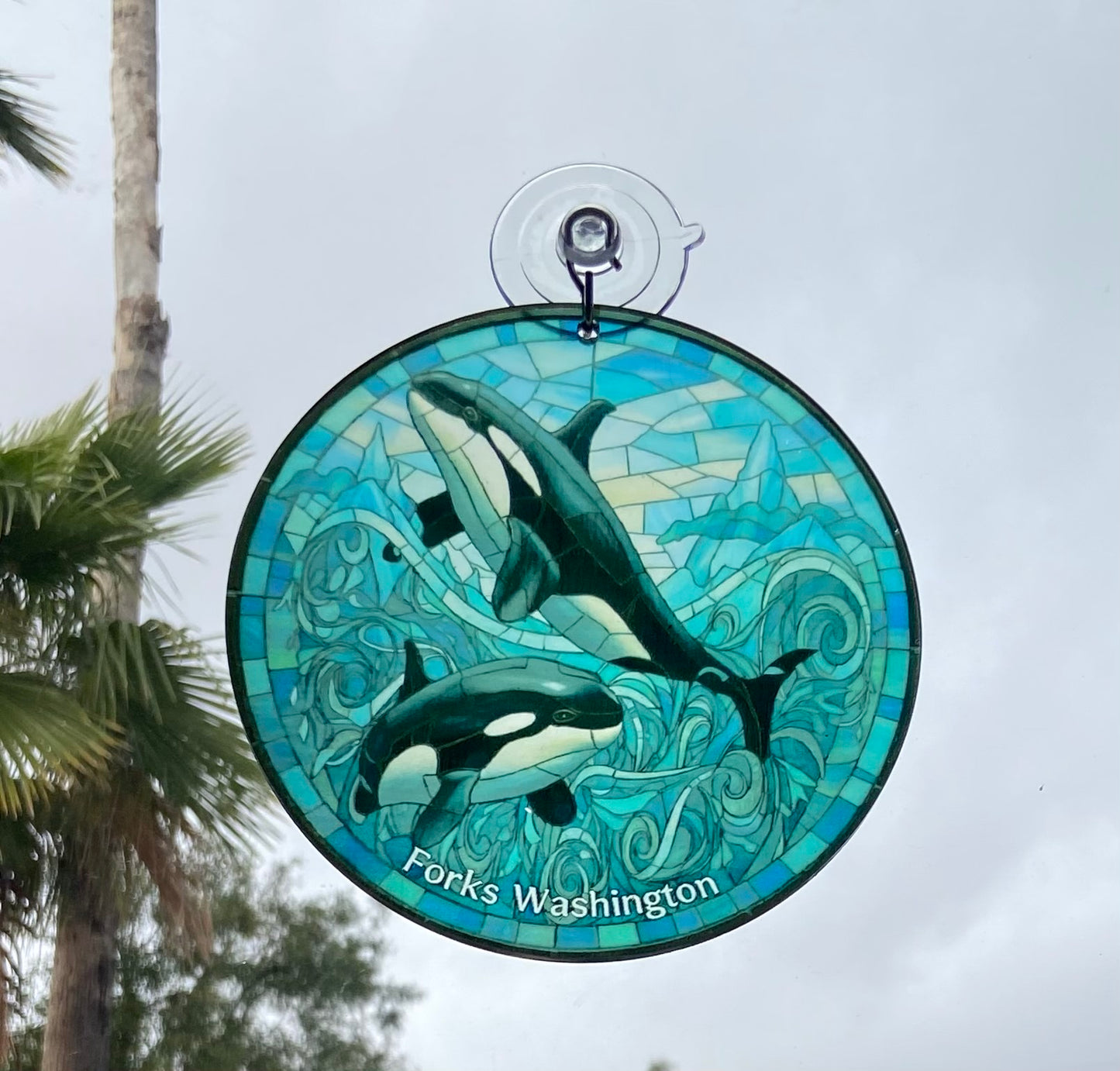 Whale Stained Glass Print Sunchatcher