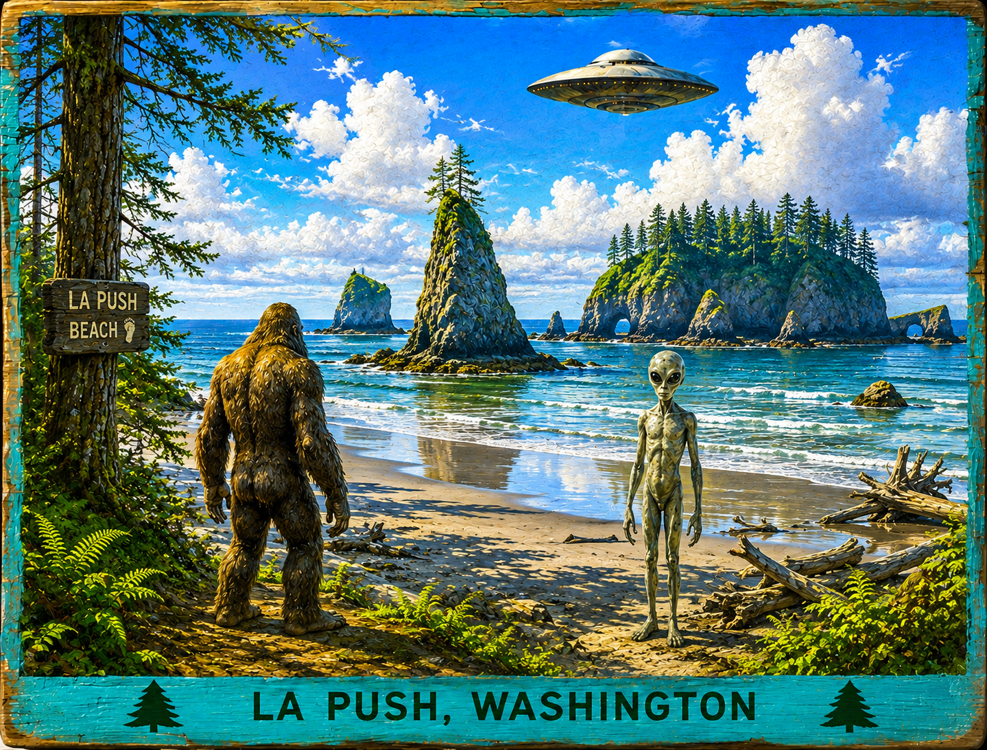 Bigfoot – Vintage Wooden Wall Sign