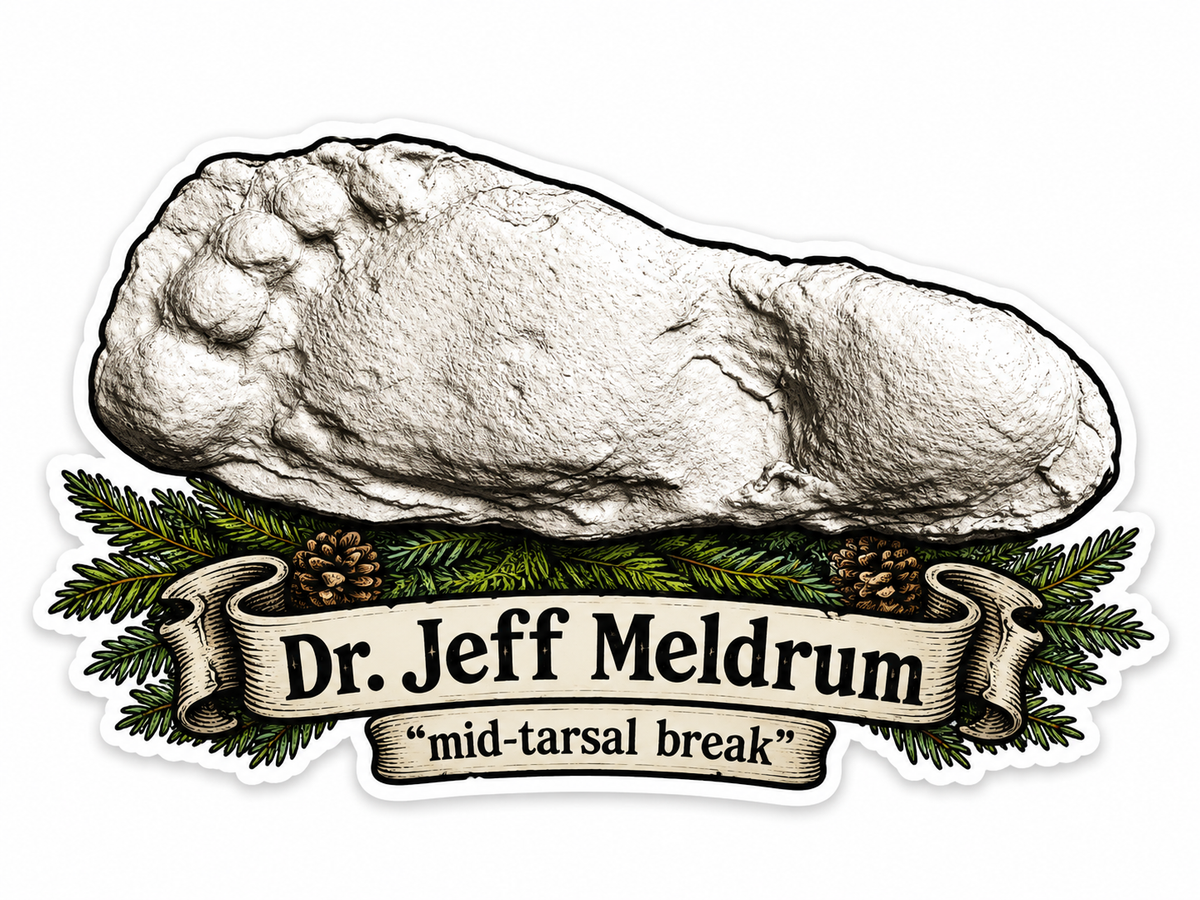 Sasquatch Foot Cast Sticker