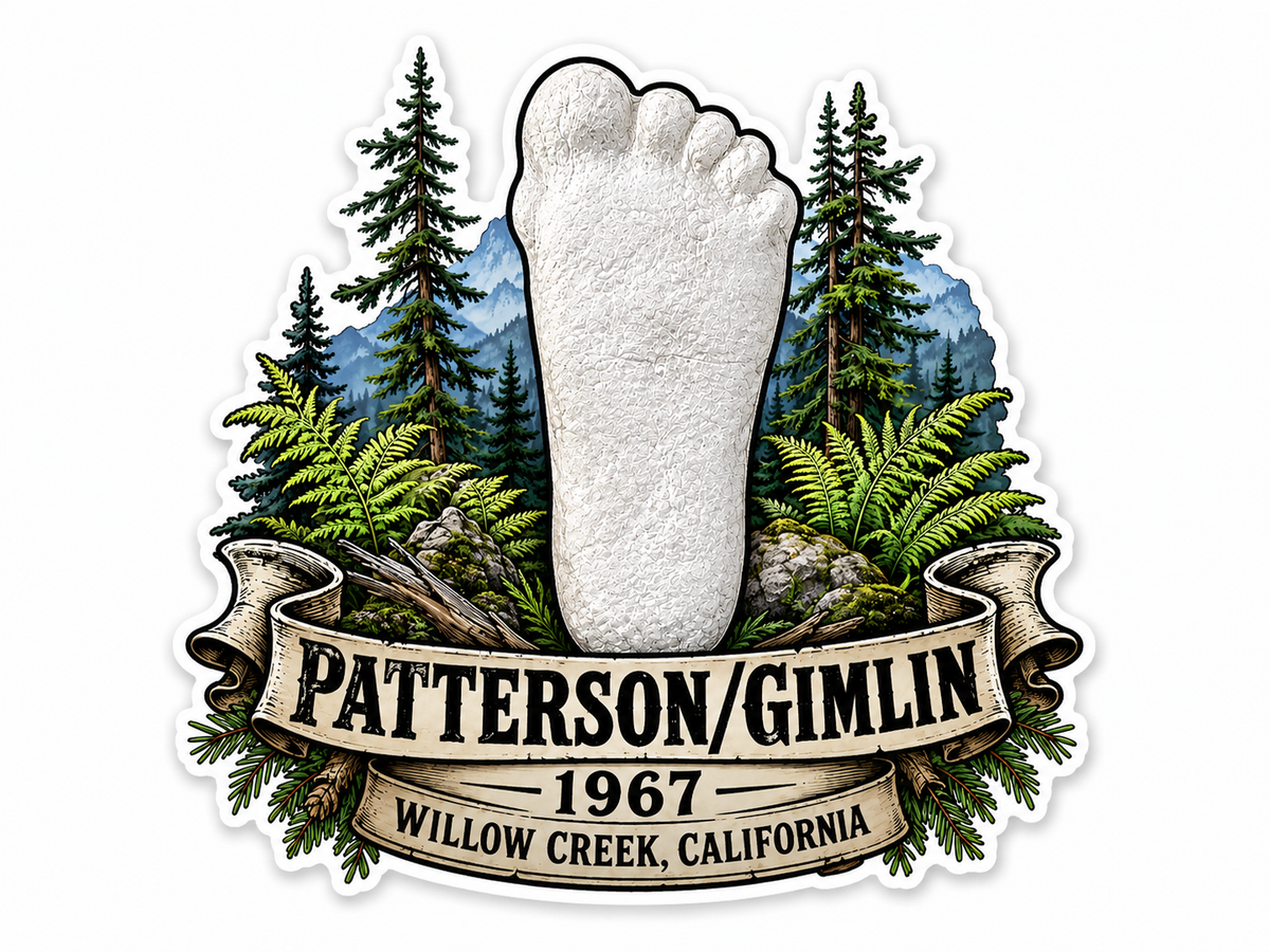 Sasquatch Foot Cast Sticker