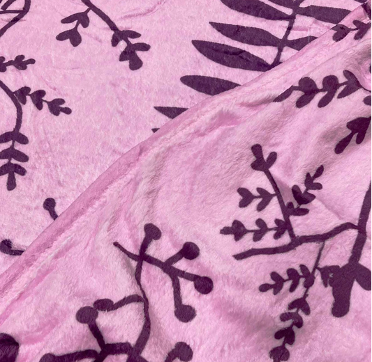 Bella's Lavender Freesia Fleece Throw Blanket