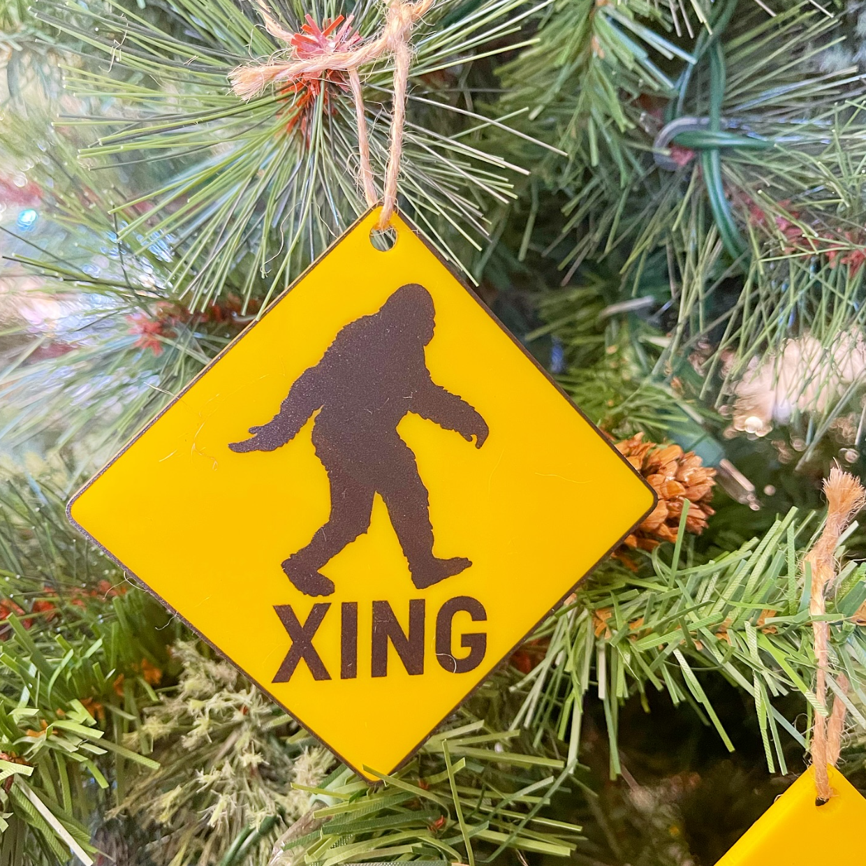 Sasquatch Xing Sign Ornament or Magnet