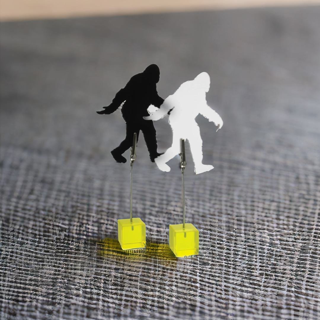 4" Sasquatch Bigfoot Shaped Price Holder with Acrylic Block Clip ( 6-Pack )