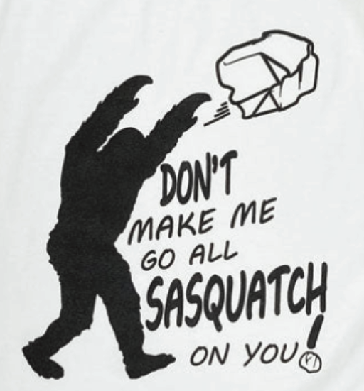 Don't Make Me Go All Sasquatch On You! T-Shirt, Youth