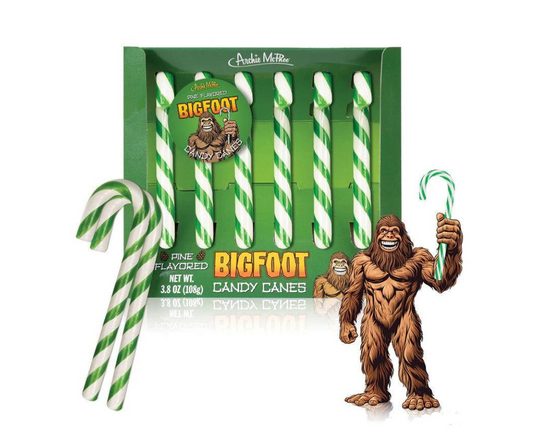 Bigfoot Pine Flavored Candy Canes 6 Count Box