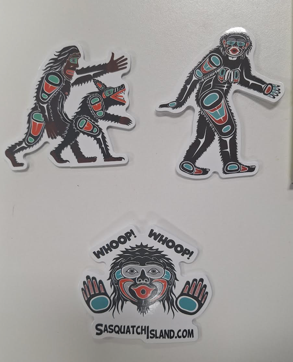 Sewid Sticker Pack: Whoop Whoop, Pati and Sasquatch and werewolf