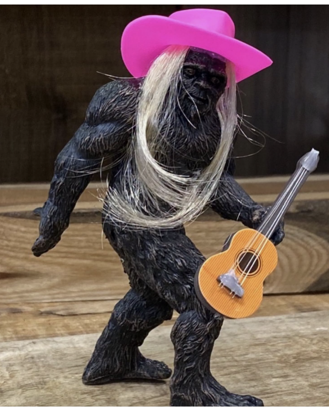 Cowgirl Dolly Sasquatch Bigfoot Figure