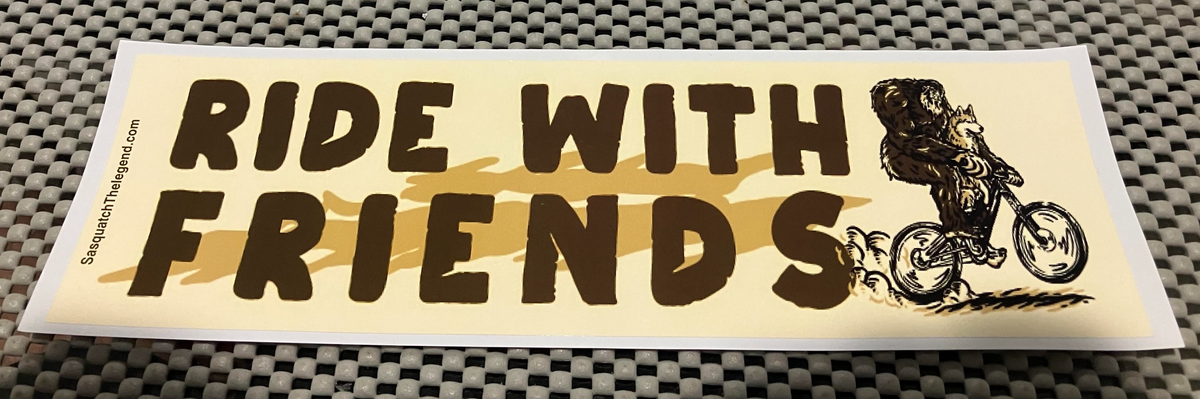 Ride Bike with Friends Bumper Sticker