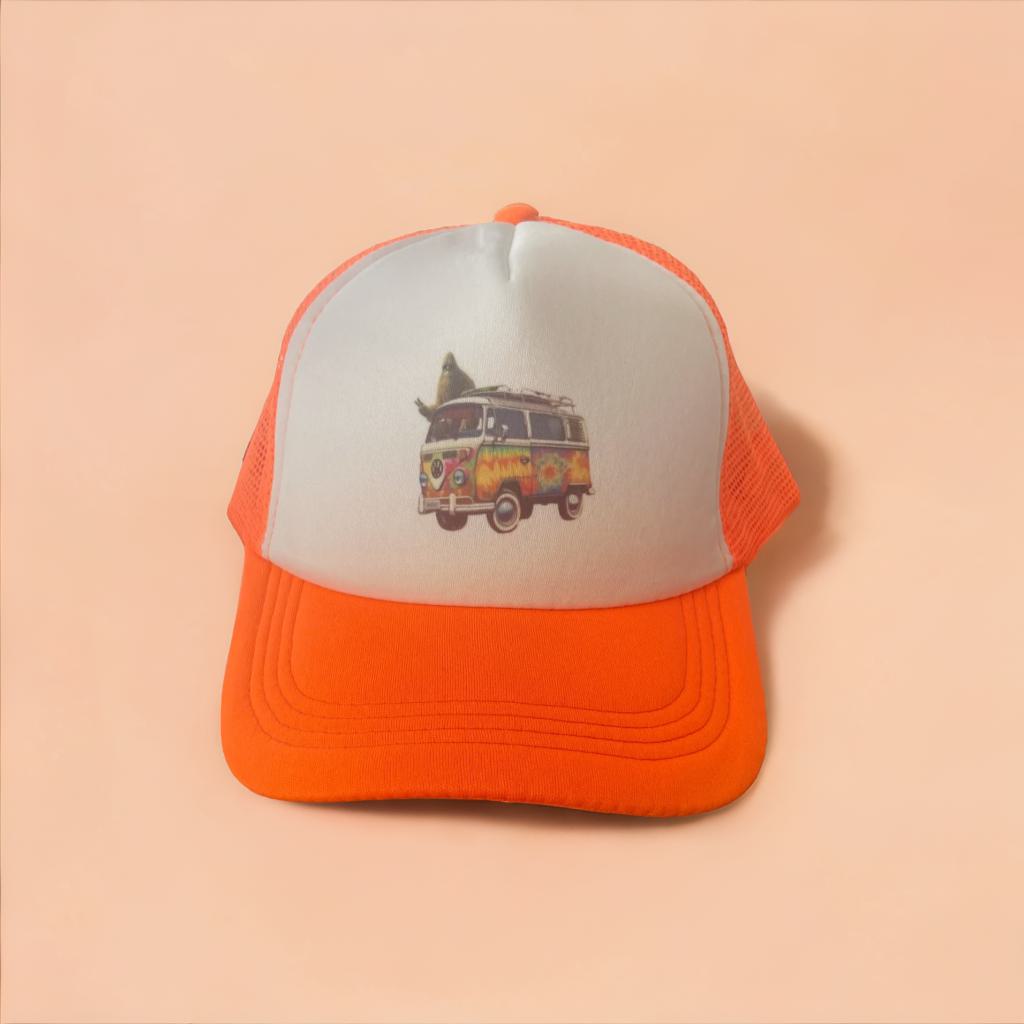 Sasquatch Bigfoot Hippy VW Bus Trucker Hat