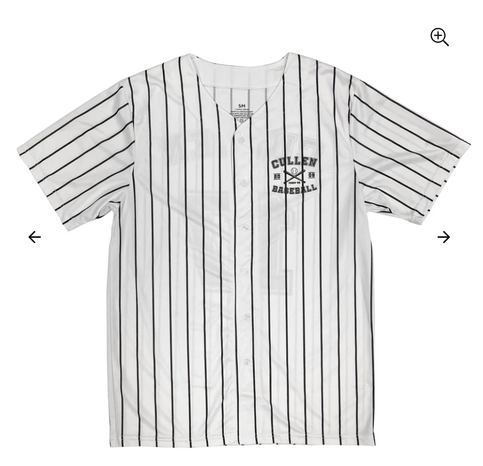 Cullen Baseball Jersey Embroidered or Printed
