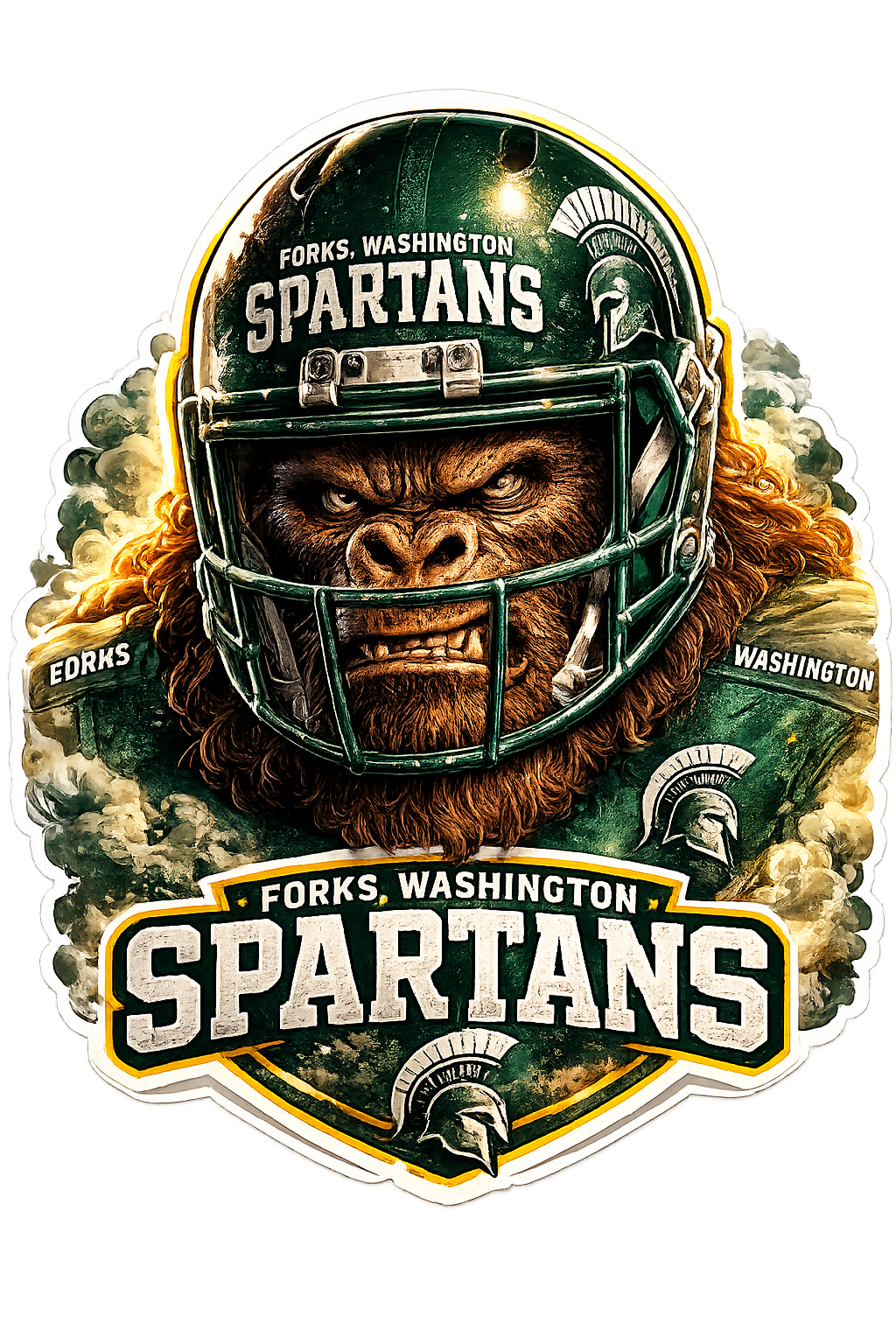 Spartan Football Sticker