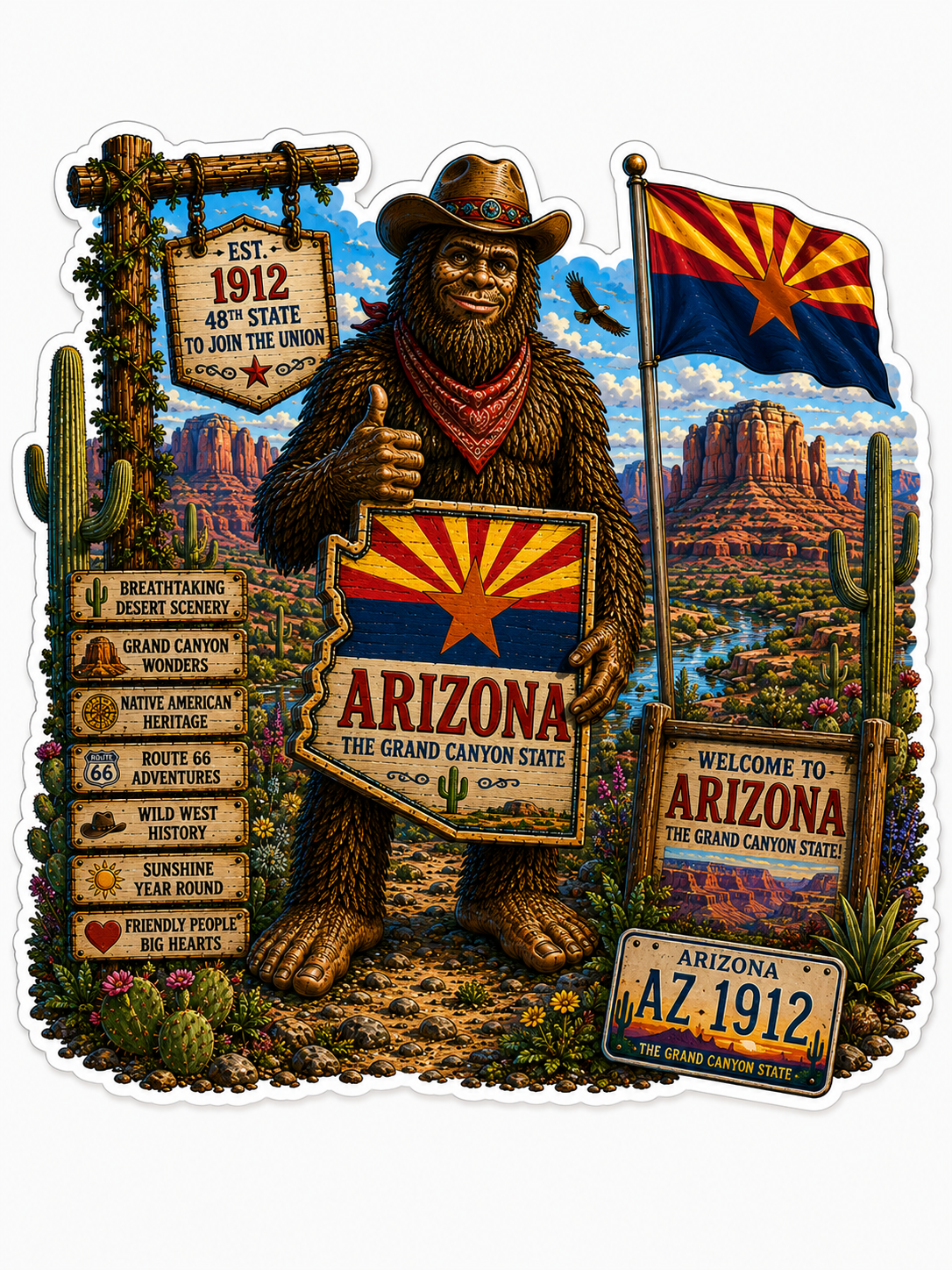 Arizona Sasquatch Sticker