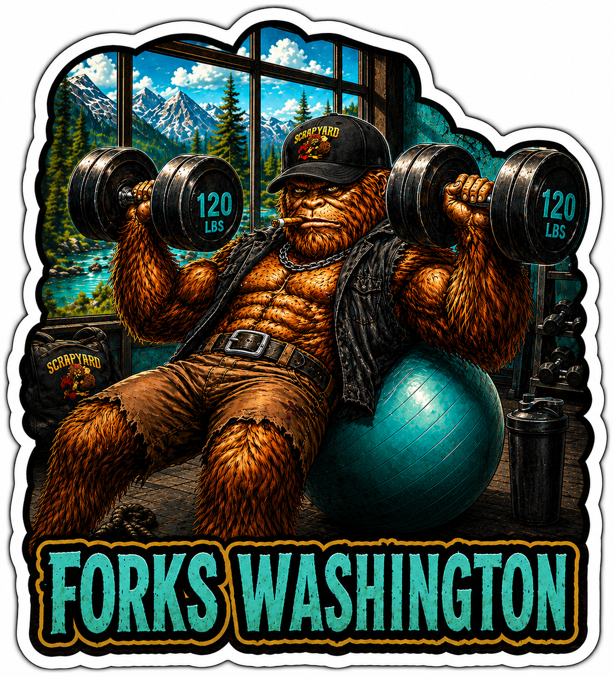 Scrapyard Workout Sasquatch Sticker