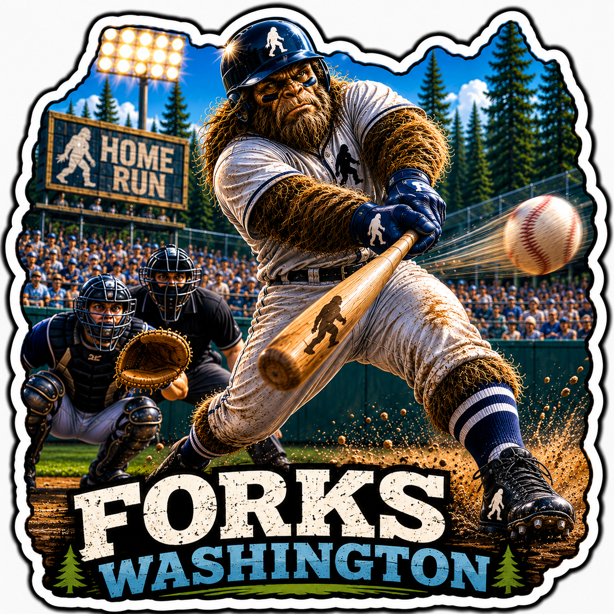 Forks Sasquatch Baseball Sticker