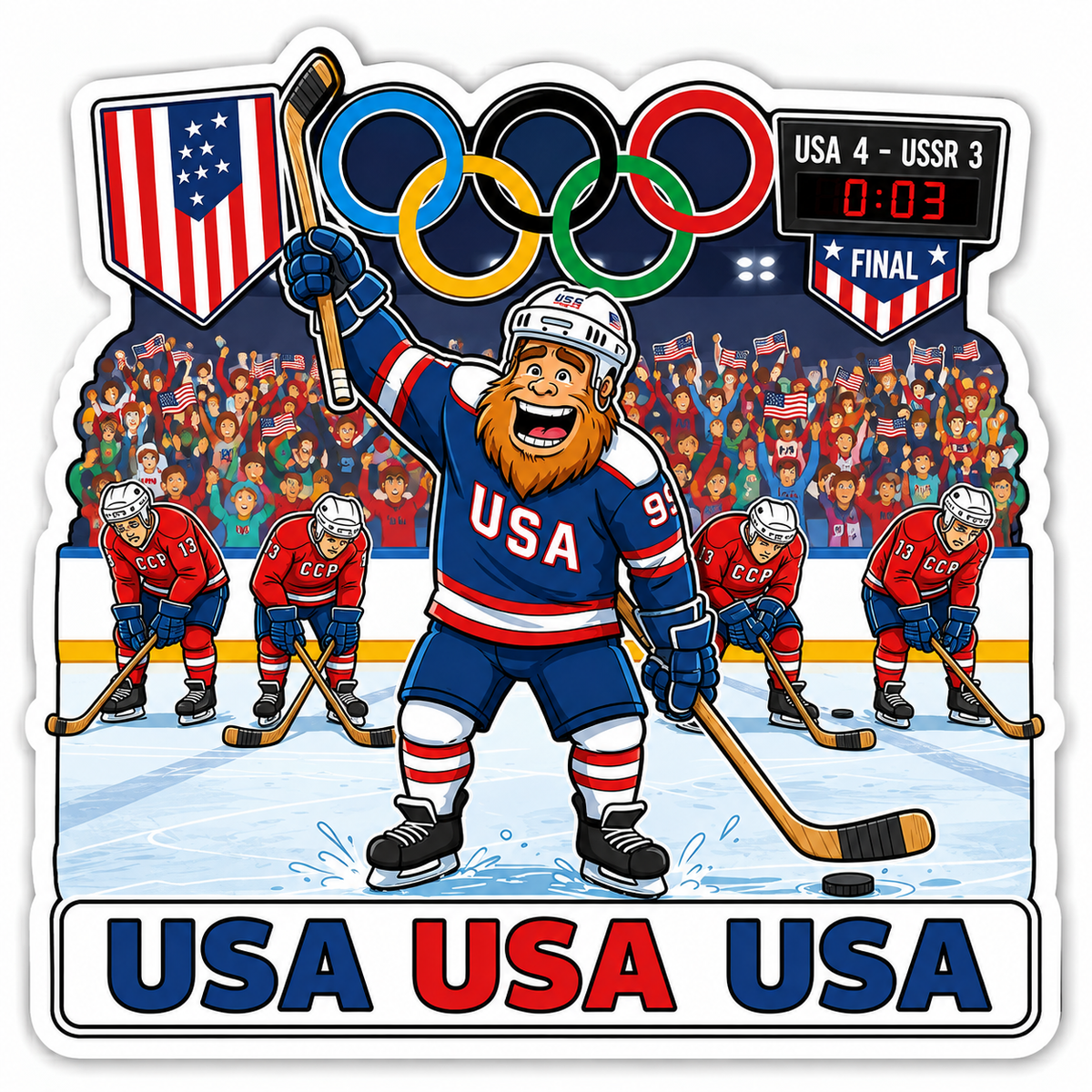 Sasquatch Hockey Sticker