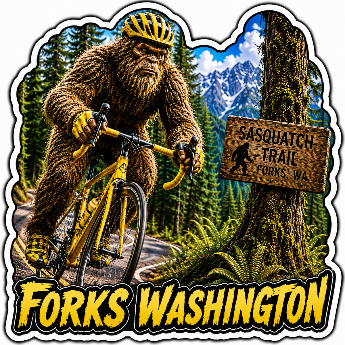 Sasquatch Bike Riding Forks Washington
