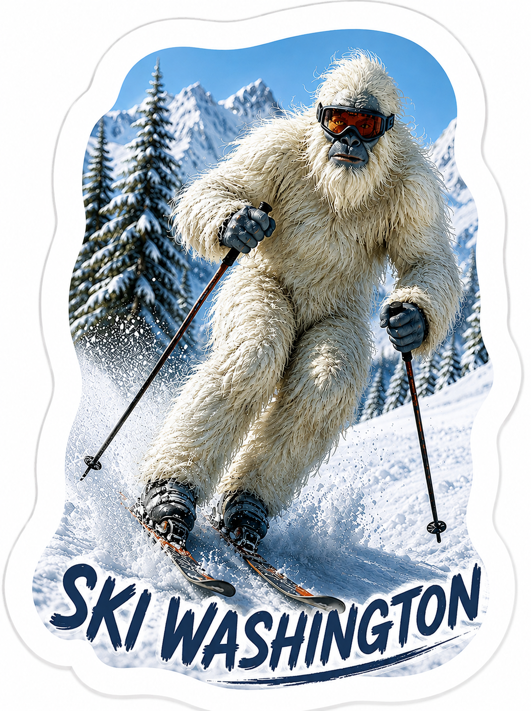 Ski Washington Sasquatch Sticker