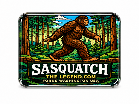 Sasquatch Glossy Domed Souvenir Magnet