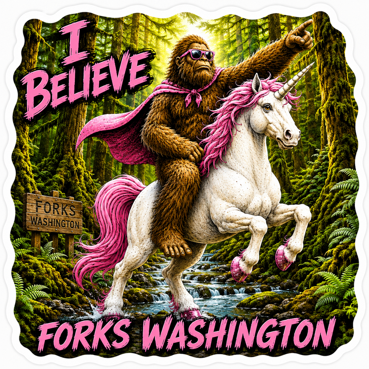 Unicorn Sasquatch Sticker