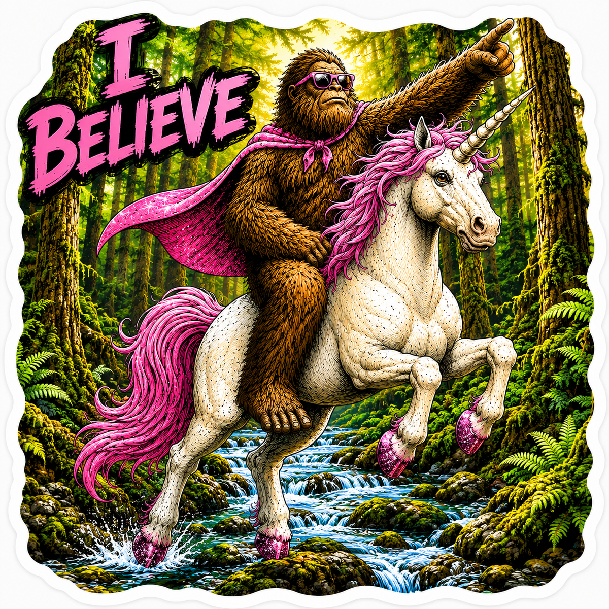 Unicorn Sasquatch Sticker