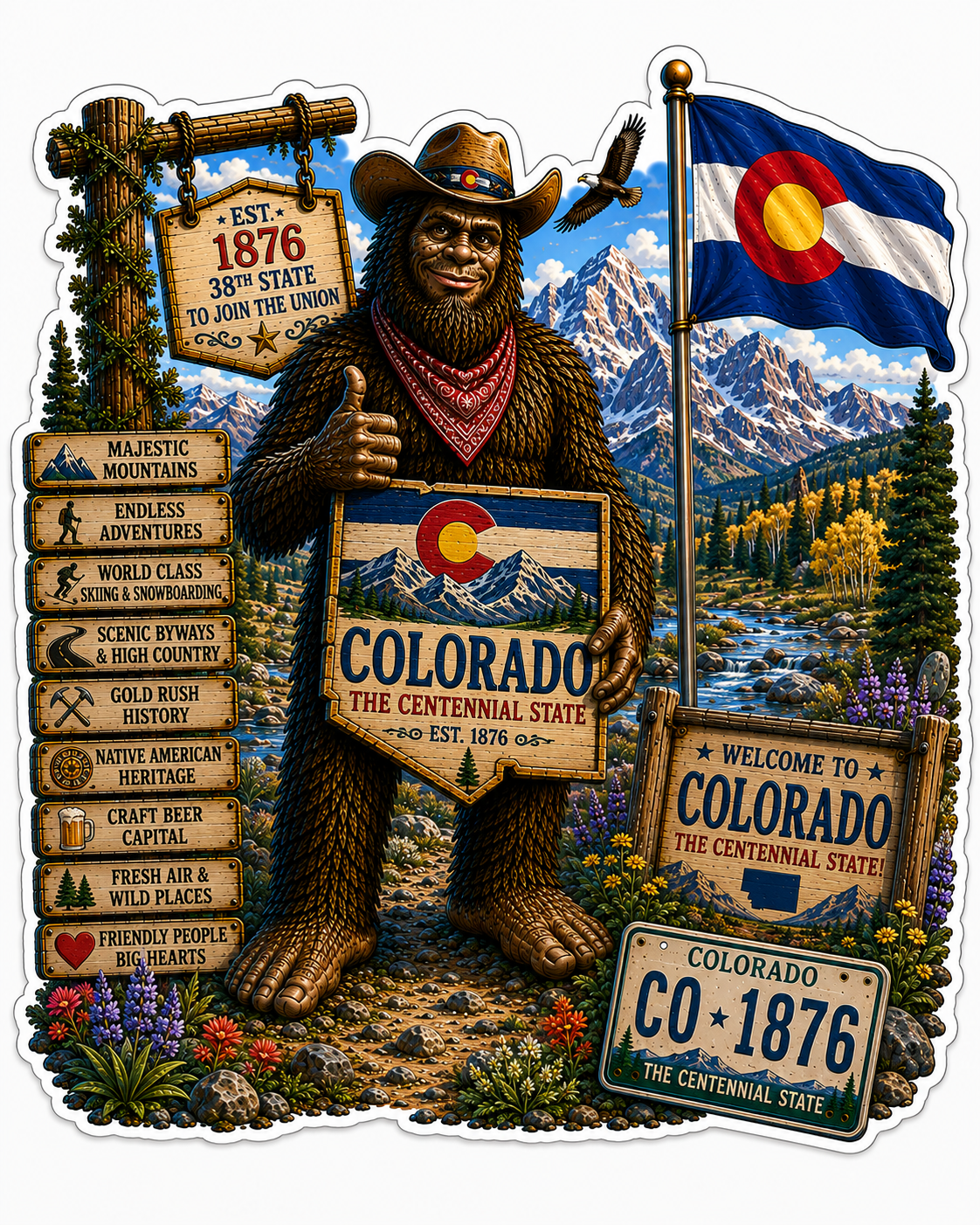 Colorado Sasquatch Sticker