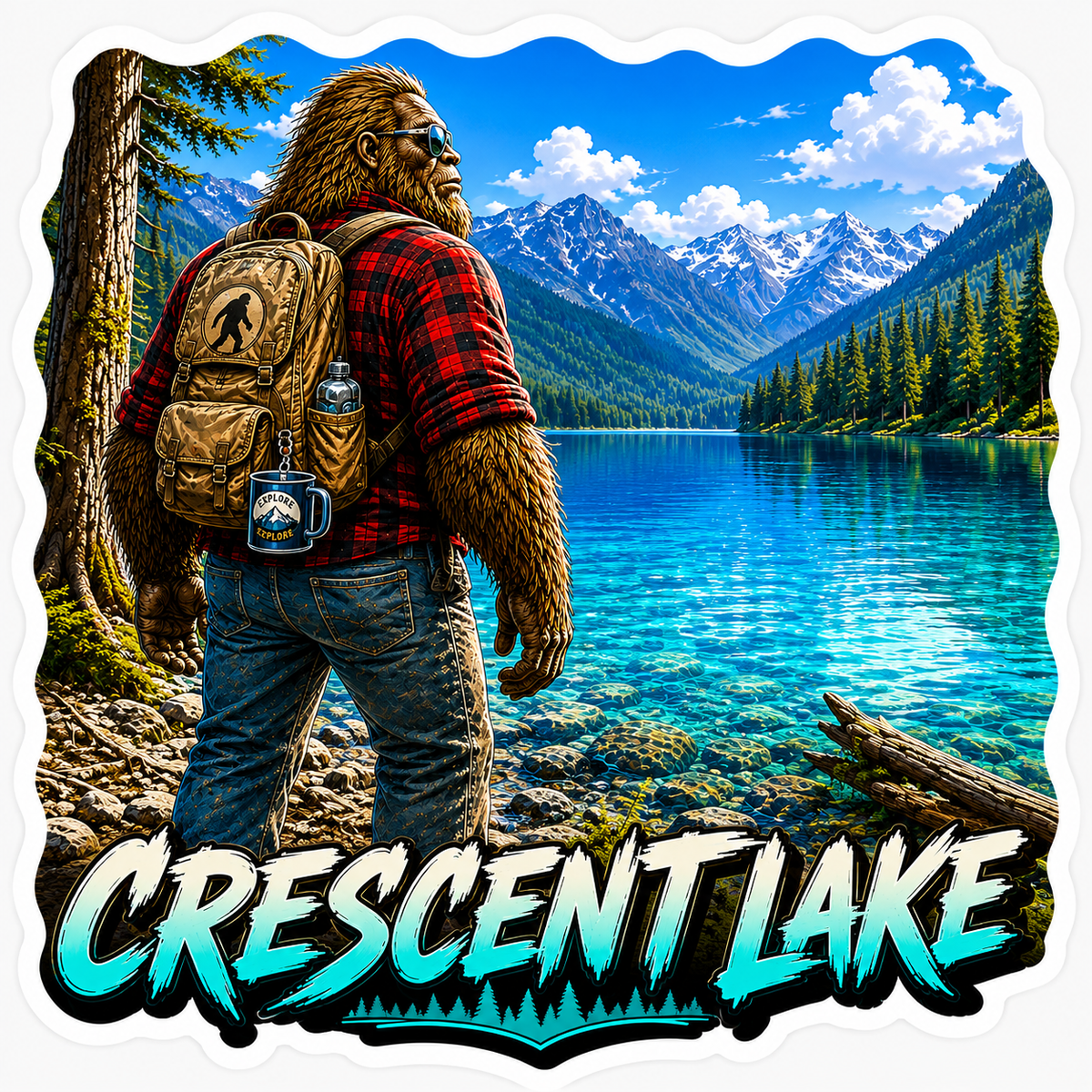 Crescent Lake Sticker