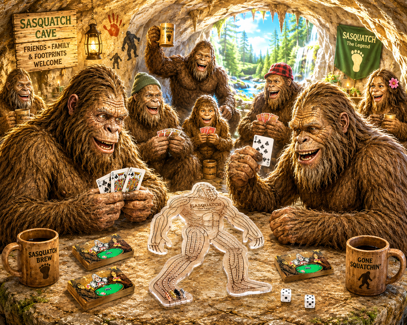 Sasquatch Bigfoot Cribbage Game