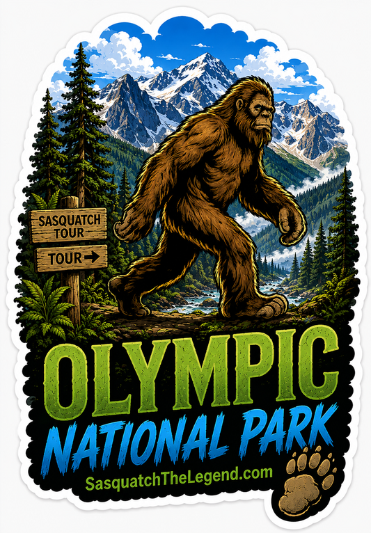 Sasquatch Tour Olympic National Park Sticker