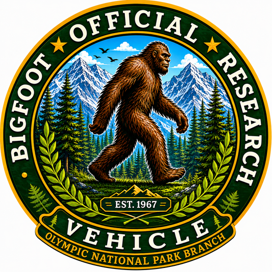 Bigfoot Official Research Vehicle Sticker