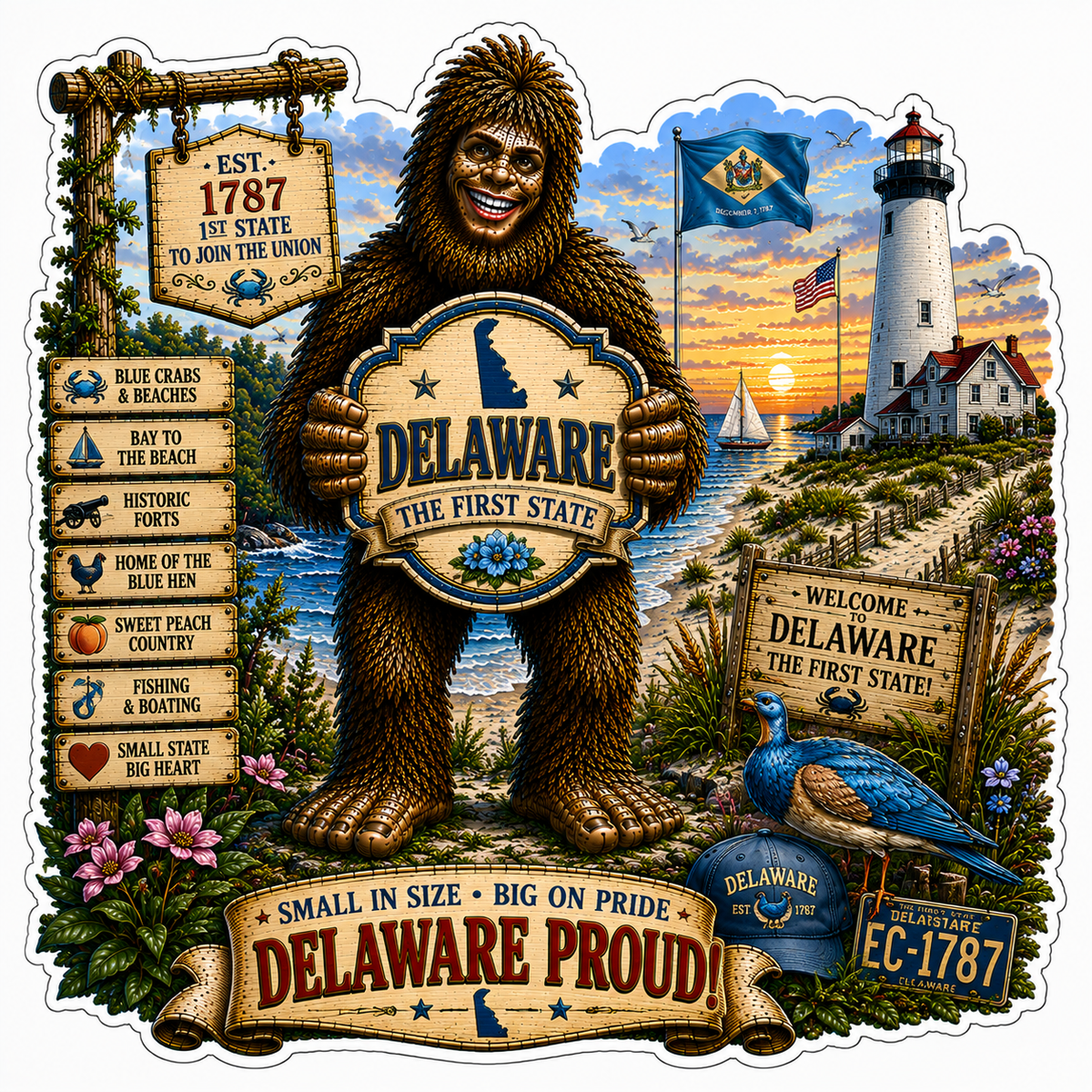 Delaware Sasquatch Sticker