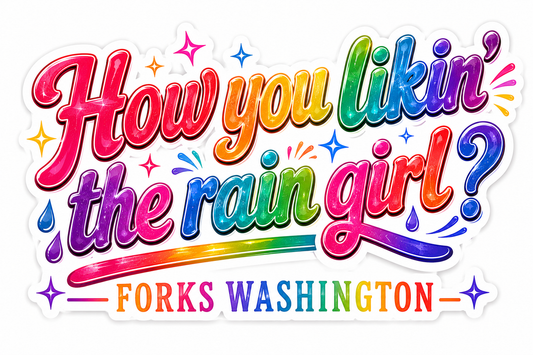 How You Liken The Rain Girl Twilight Theme Sticker