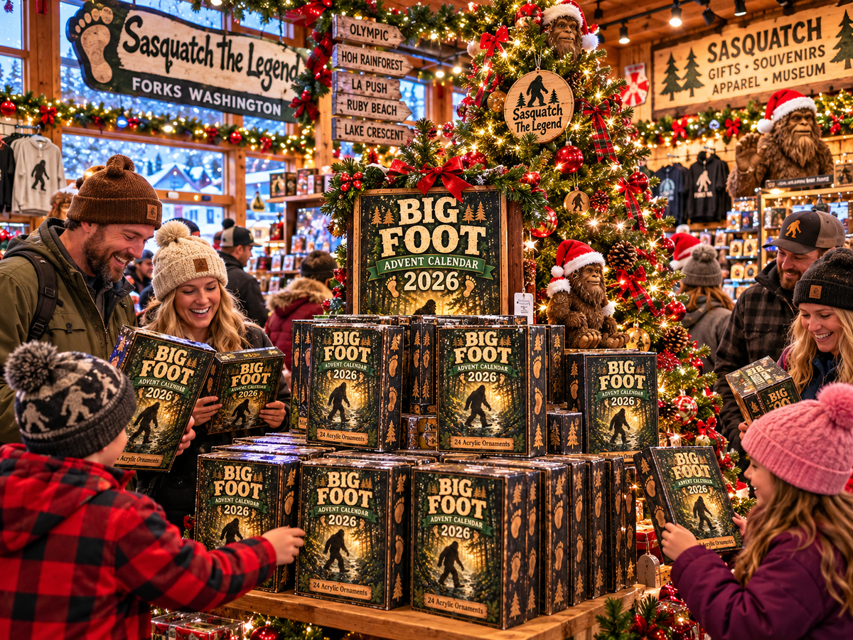 Sasquatch Countdown to Christmas – 24 Days of Bigfoot Fun- 24 Blind Bigfoot Ornaments