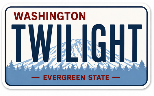 Twilight License Plate Sticker