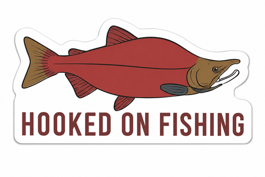 Hooked on Fishing Sticker