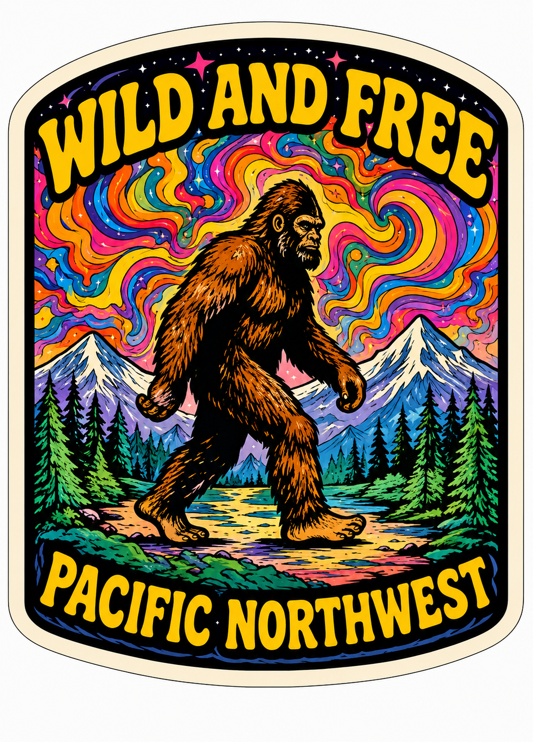 Wild And Free Pacific Northwest Sticker