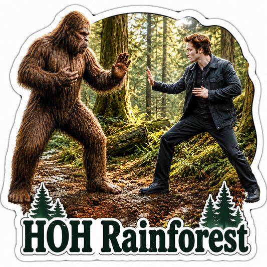 Bigfoot and Edward at the HOH Rainforest Sticker