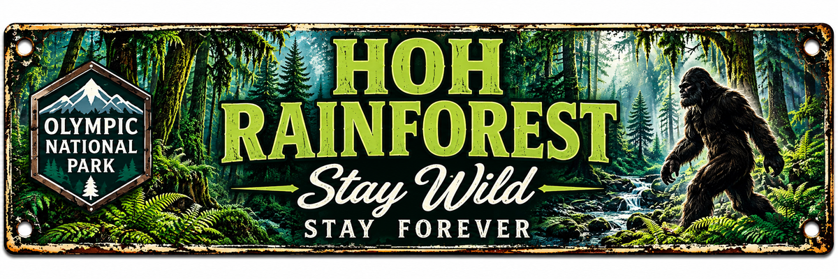 Forks, Washington Tin Signs – 16" x 4"