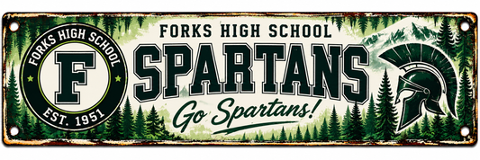 Forks, Washington Tin Signs – 16" x 4"