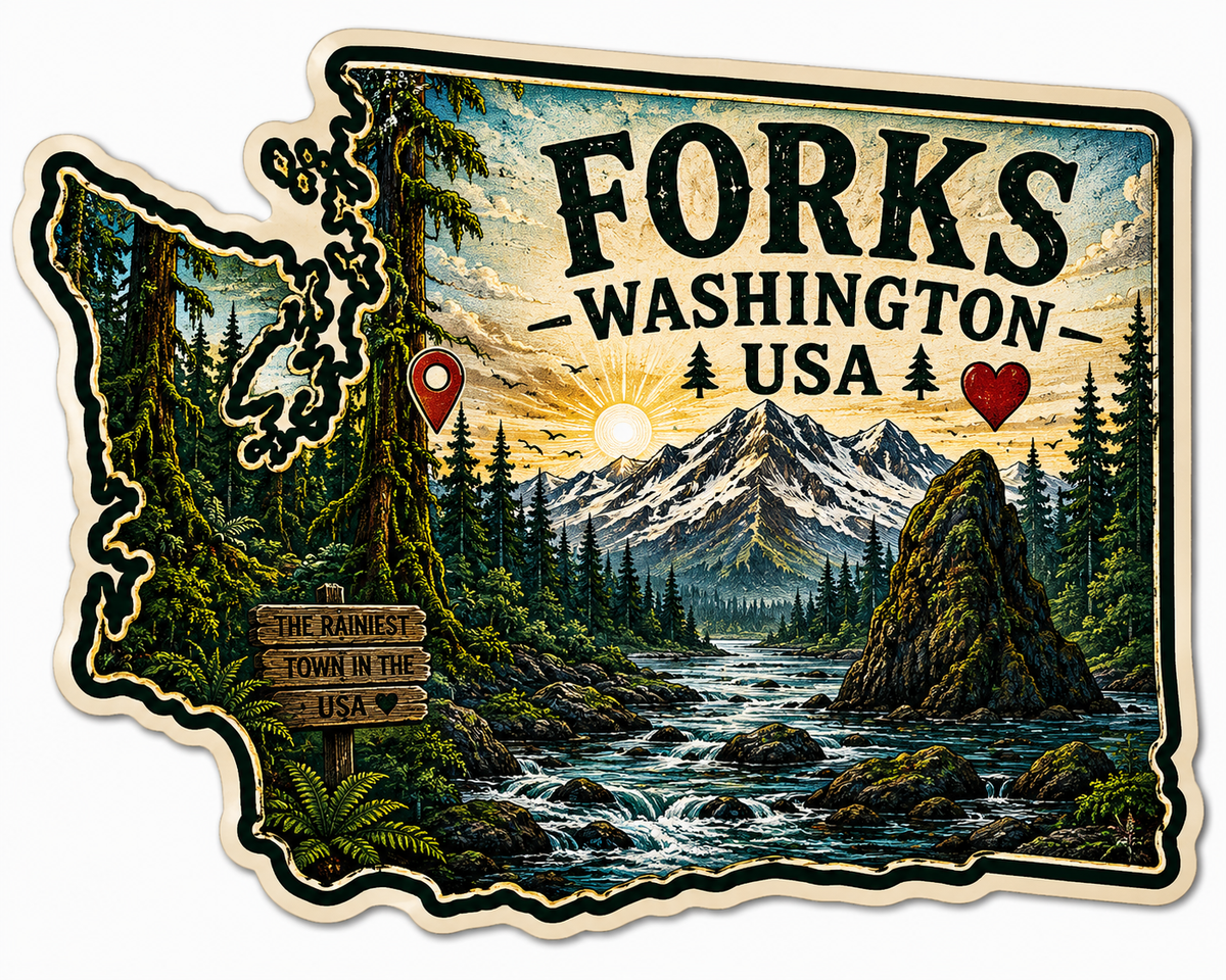 Forks Washing Sticker